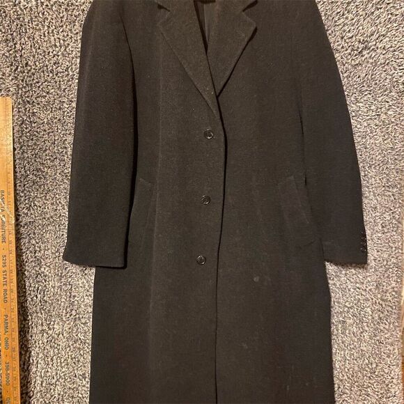 Chaps Ralph Lauren Men's Black Overcoat Size 44 Formal Long Coat
